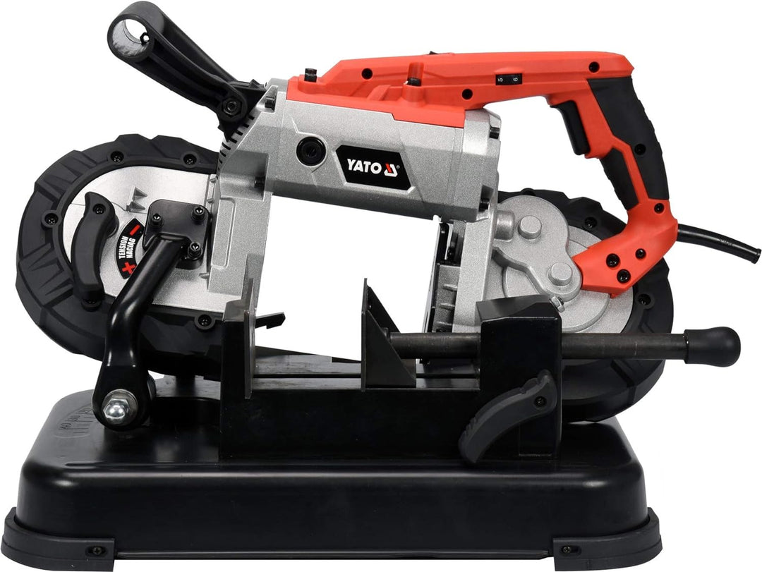 YATO Profi 2in1 Metallbandsäge mit abnehmbarem Untergestell, 1100 Watt, horizontale Ausführung, trag