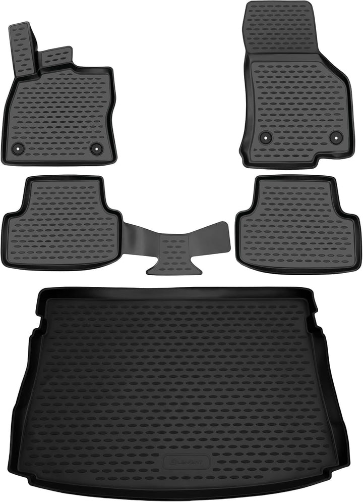 Element 3D Gummimatten Set passend für BMW X1 | Baujahr 2015-2022 | Mk2 II F48 | 100% passgenaue Aut