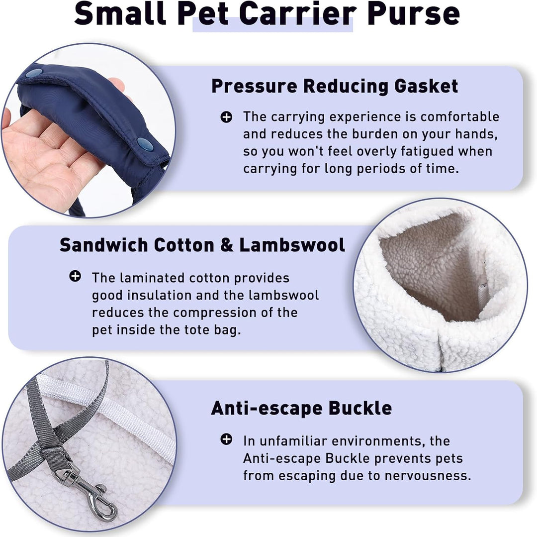 Tragbare Katzentasche mit grossem Fassungsvermögen, Fleece, für Haustiere, Hunde, Tragetasche, Geldb