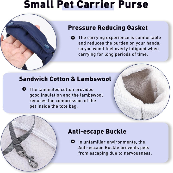 Tragbare Katzentasche mit grossem Fassungsvermögen, Fleece, für Haustiere, Hunde, Tragetasche, Geldb