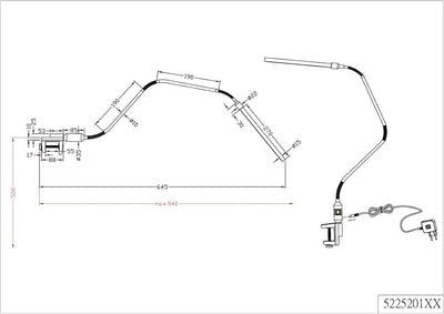 Trio Leuchten LED-Klemm / Tischleuchte titanfarbig, mit Schraubklemme und Standfuss, inklusiv 1x3.6W