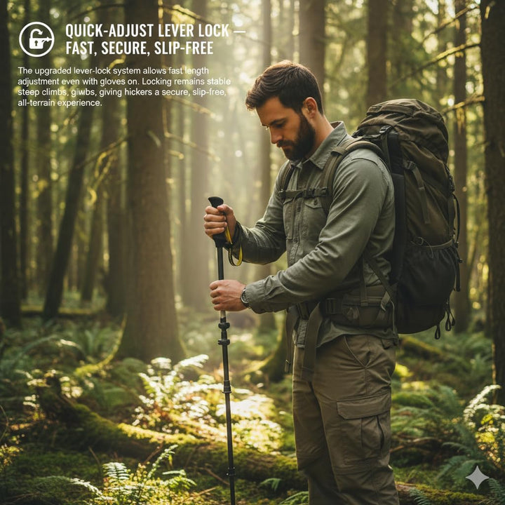 Trekkingstöcke Carbon Ultraleicht 169g – Verstellbare Teleskop Wanderstöcke 63–135cm mit Eva-Griff &