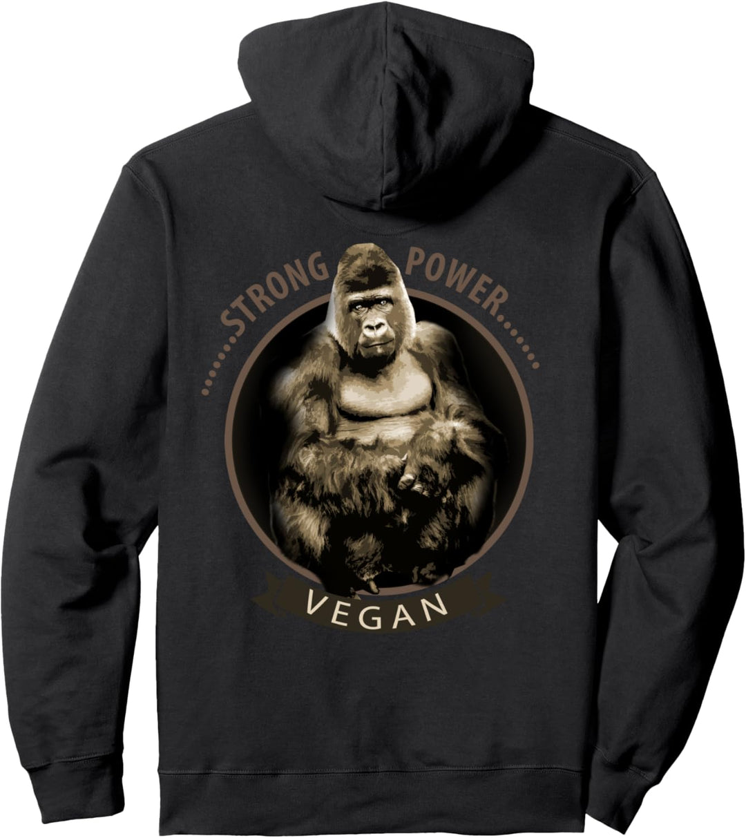 Vegan Gorilla Rohvegan Rohkost Pullover Hoodie