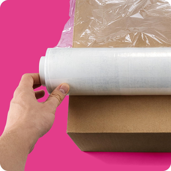 Netuno 1x transparente Stretchfolie 23my 500 mm 1,5 kg Folie Polyethylen Folie Cast-Film transparent
