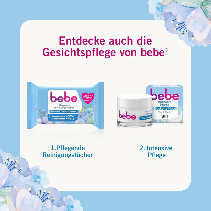 bebe Classic Lippenpflege (12 x 4,9 g), Lippenpflegestift mit Avocadoöl & Sheabutter, pflegt die Lip