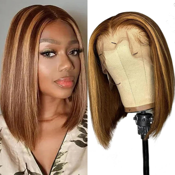 Bob Wig Human Hair Lace Front Human Hair Wigs 13x4 Lace Front Wigs Brazilian Straight Bob Wig Human