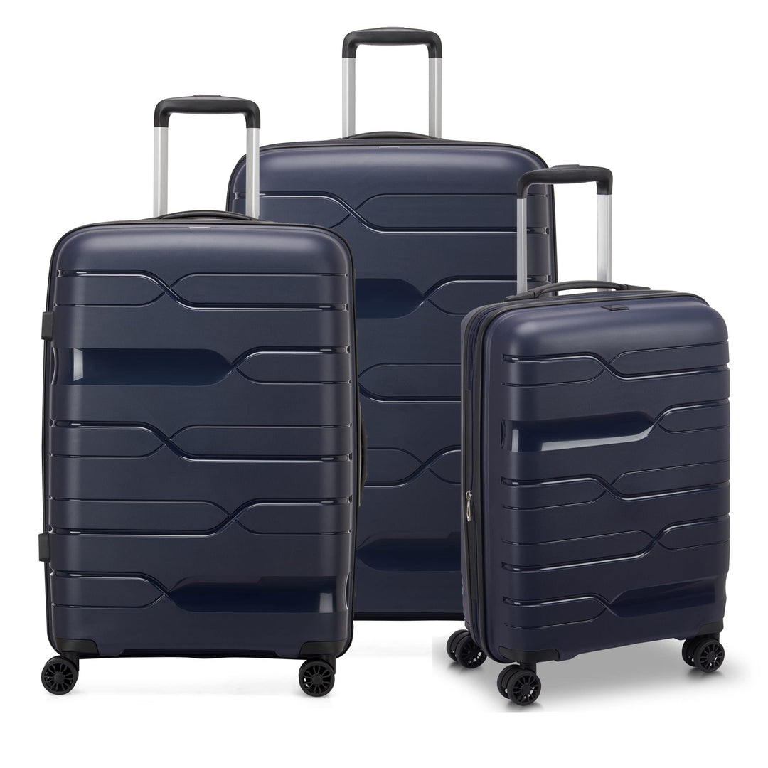 Modo by Roncato MD1 Set 3 erweiterbarer Trolley Pacific, blau, Set di Valigie, Hartschalenkoffer mit