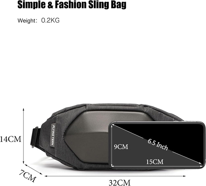 FANDARE Leicht Brusttasche Joggen Bauchtasche Gürteltasche Hüfttasche Sling Bag Schultertasche Umhän