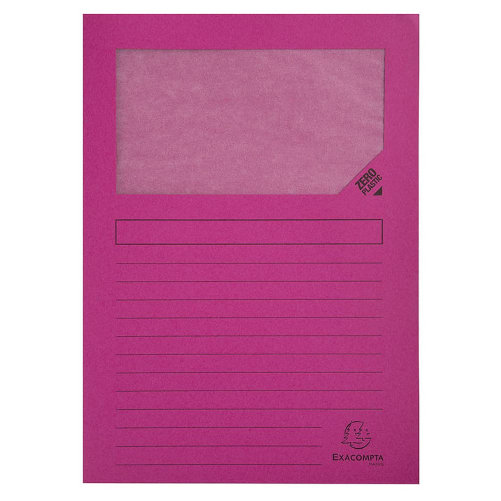 Exacompta 50108E Packung mit 100 Fenstermappen Forever, 120 g/m² Recycling Papier, 22 x 31cm für DIN