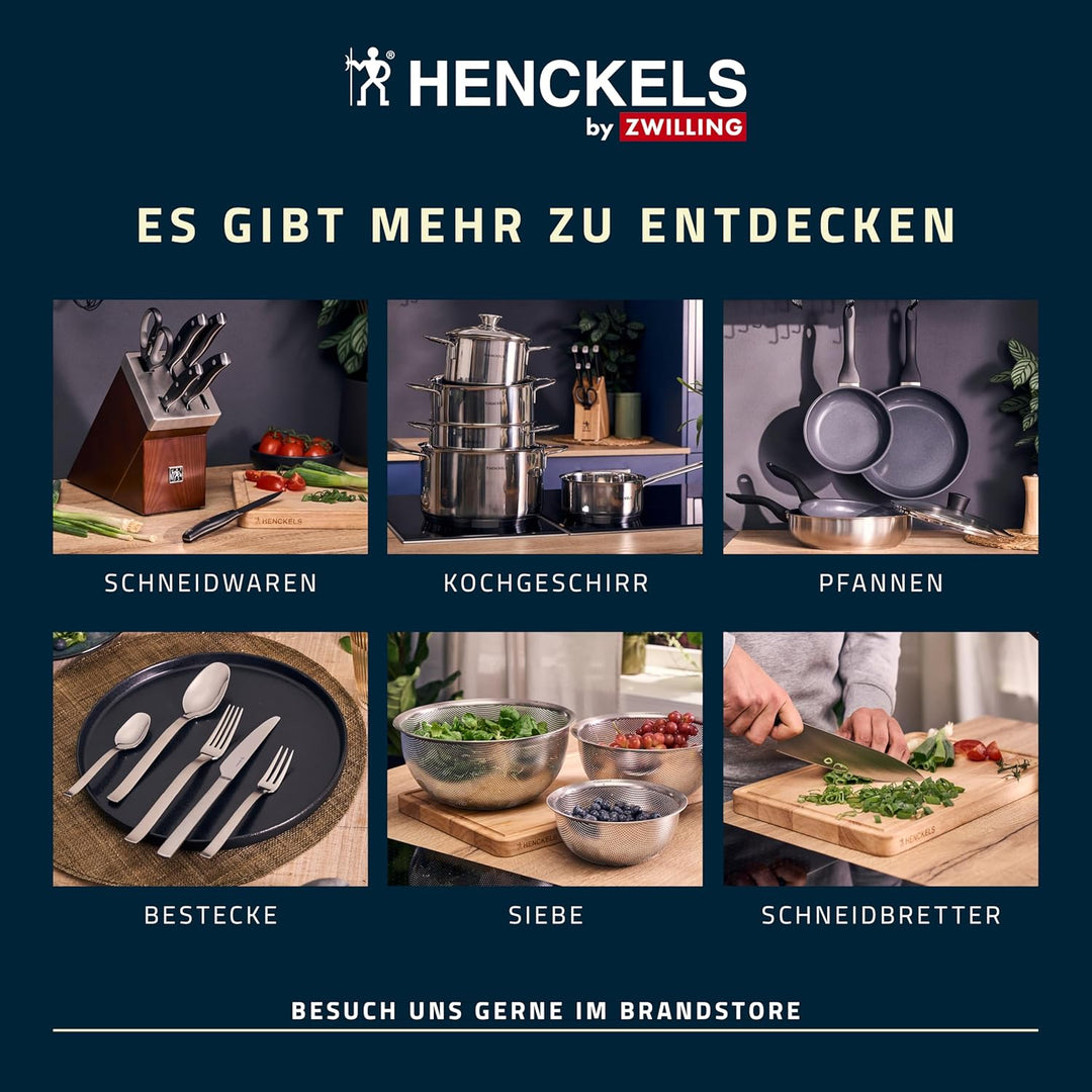 HENCKELS by ZWILLING Pulse Kochtopfset 5-tlg,Glasdeckel, 18/10 Edelstahl, für alle Herdarten inkl. I