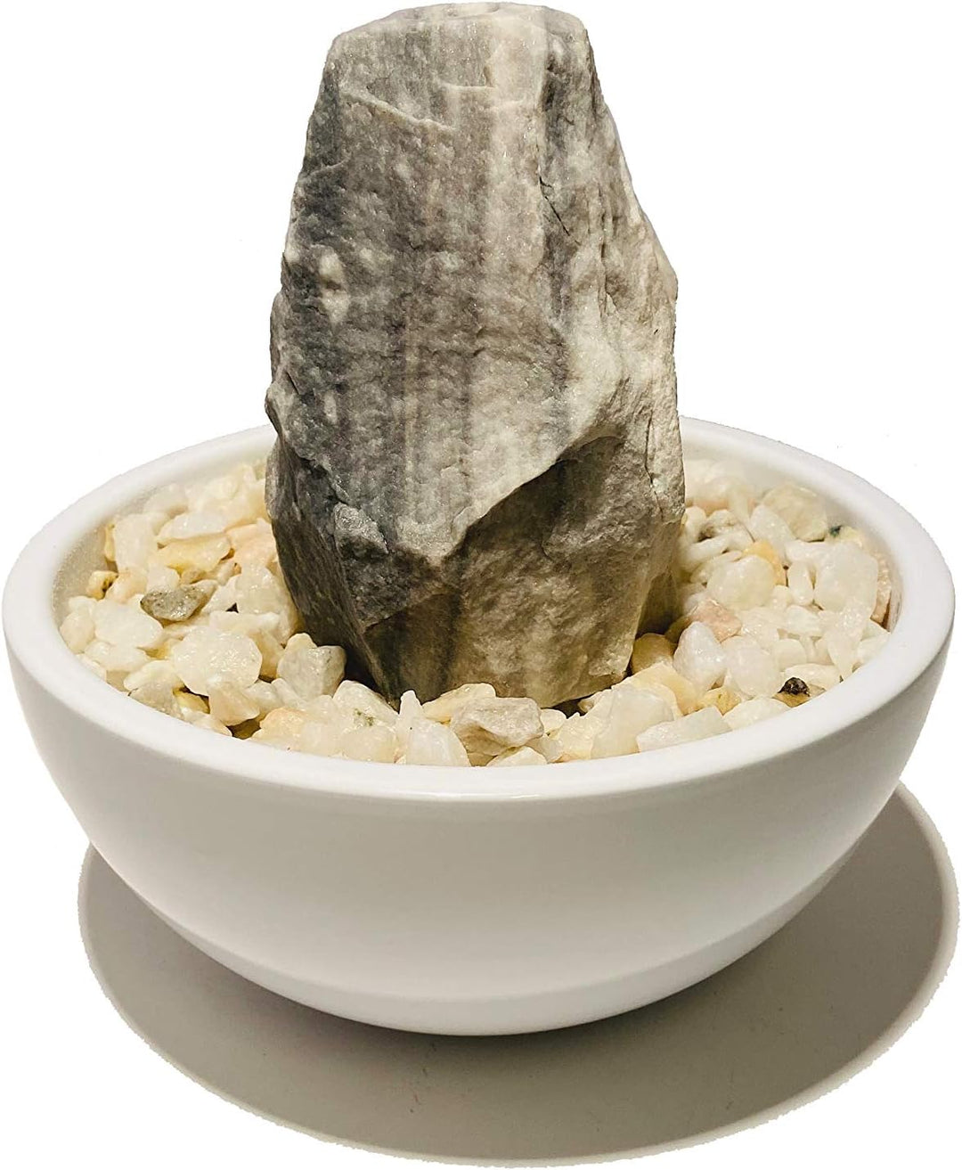 Troesters Brunnenwelt MS-02 Zimmerbrunnen, edler Marmor Quellstein, Kleiner Tischbrunnen für zu Haus