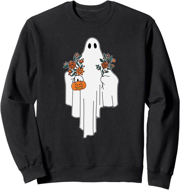 Ghost Floral Kostüm Herbst Herbst Halloween Feier Sweatshirt