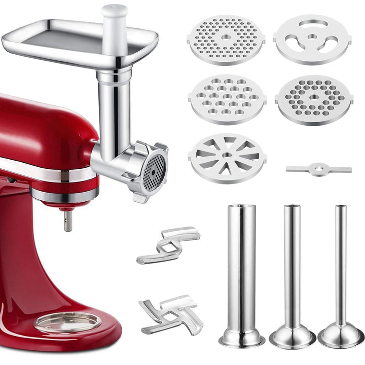 Gdrtwwh Fleischwolf Aufsatz kompatibel mit allen KitchenAid/PHISINIC Küchenmaschine-mit 3 Wurstfüllh