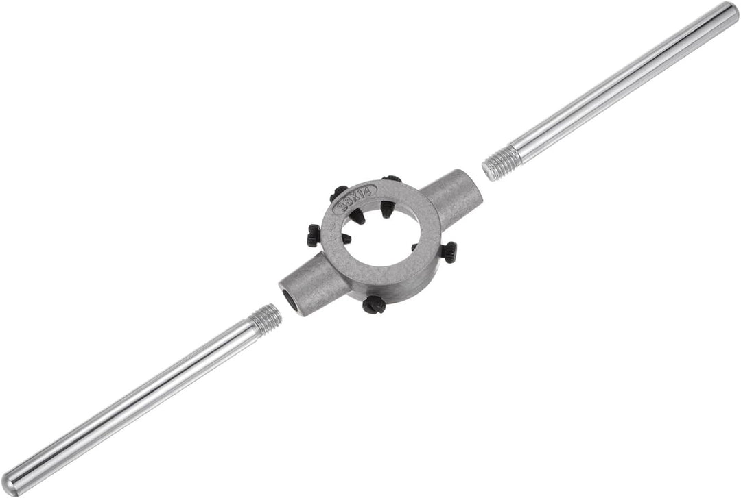 QUARKZMAN Die Stock Griffschlüssel-Set, 5/8-18 UNF Rundschneideisen und 38mm Schneideisenhalter (pas