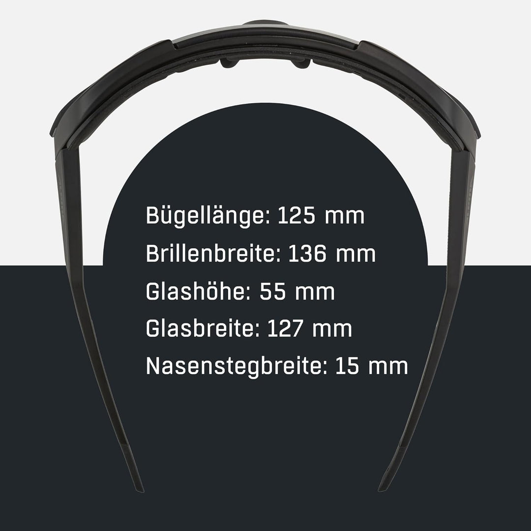 ALPINA ROCKET BOLD - Wasserabweisende und Beschlagfreie Sport- & Fahrradbrille Mit 100% UV-Schutz Fü