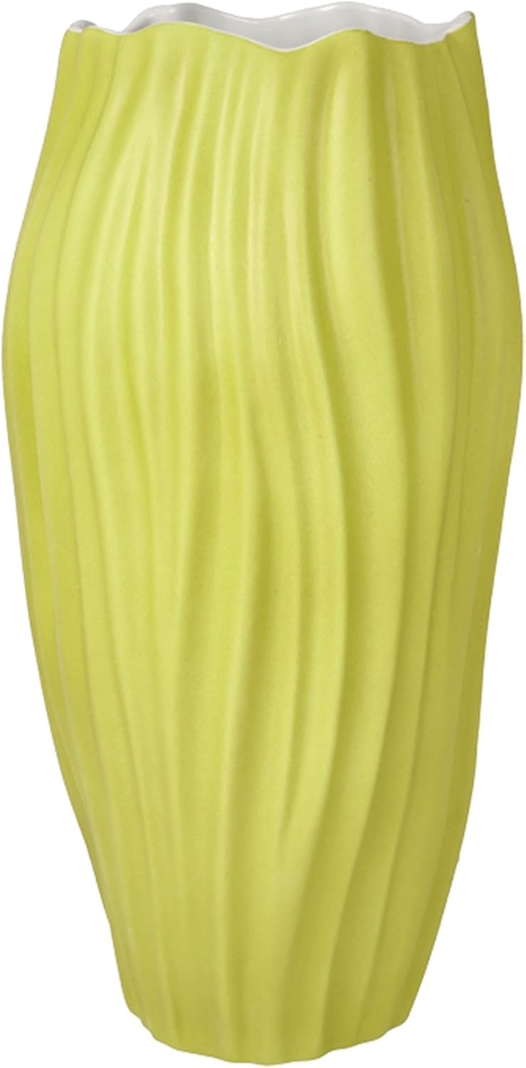 Goebel Vase Spirulina Colori in der Farbe Hellgrün, aus Biskuit-Porzellan hergestellt, Masse: 15,5 x