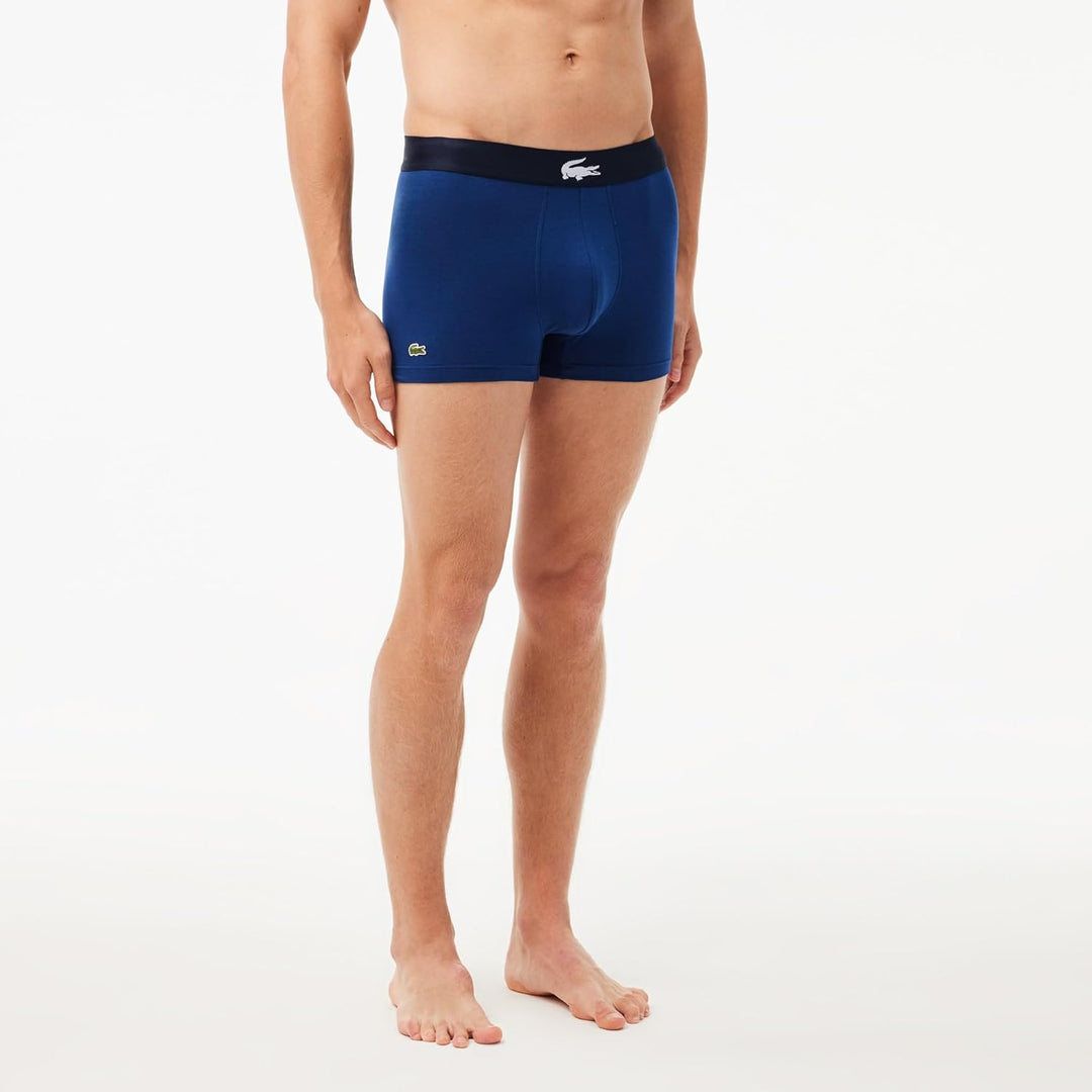 Lacoste Herren 5h1803 Unterwäsche (3er Pack) M Marine/Blanc-argent Chine, M Marine/Blanc-argent Chin