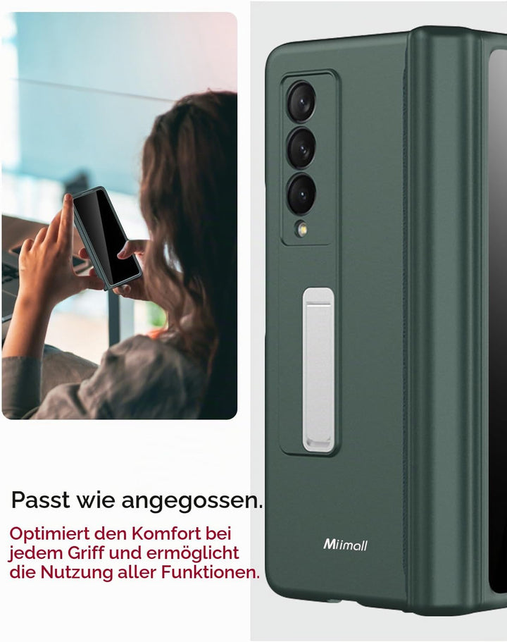 Miimall Kompatibel mit Samsung Galaxy Z Fold 3 Hülle mit Displayschutz Anti-Peeping+Magnetischer Sch