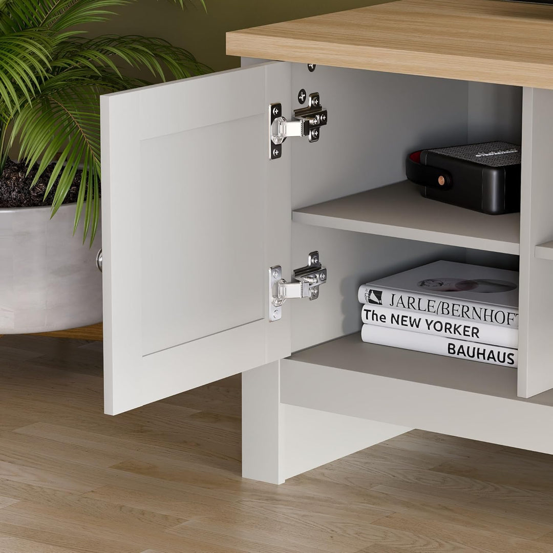 Movian TV-Bänke & Lowboards, MDF, Spanplatte und Melaminfurnier, Grau, Standard