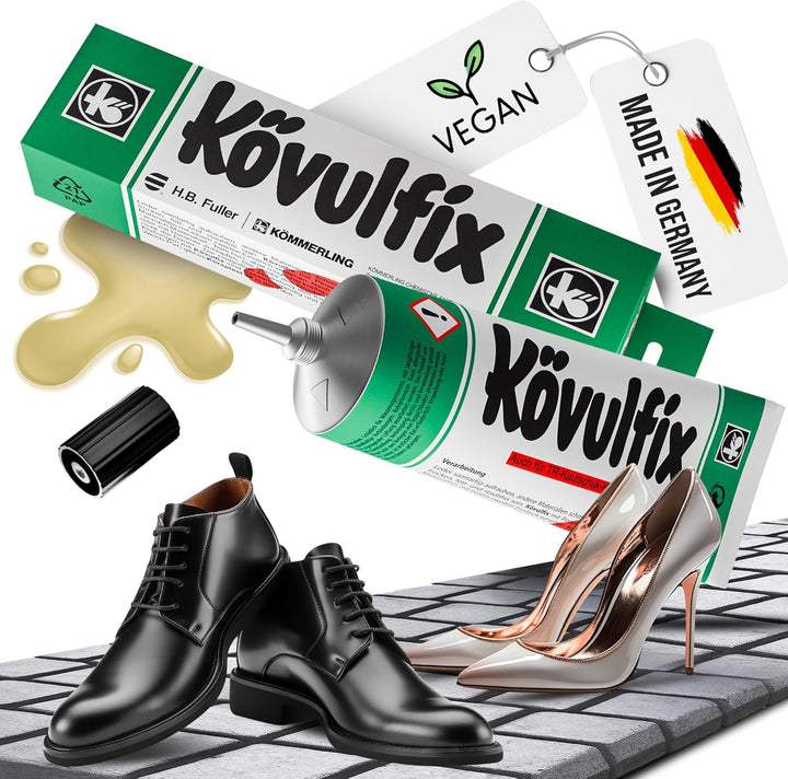 Langlauf Schuhbedarf DIY Schuhreparatur Set rutschfest - Sohle + Absatz + Kövulfix Schuhkleber extra