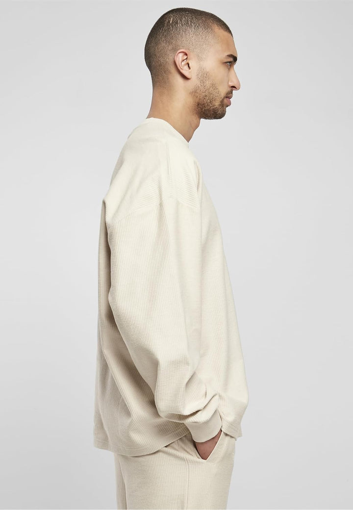 Urban Classics Herren Sweatshirt Rib Terry Boxy Crew, Pullover für Männer in Oversized Optik, in 2 F