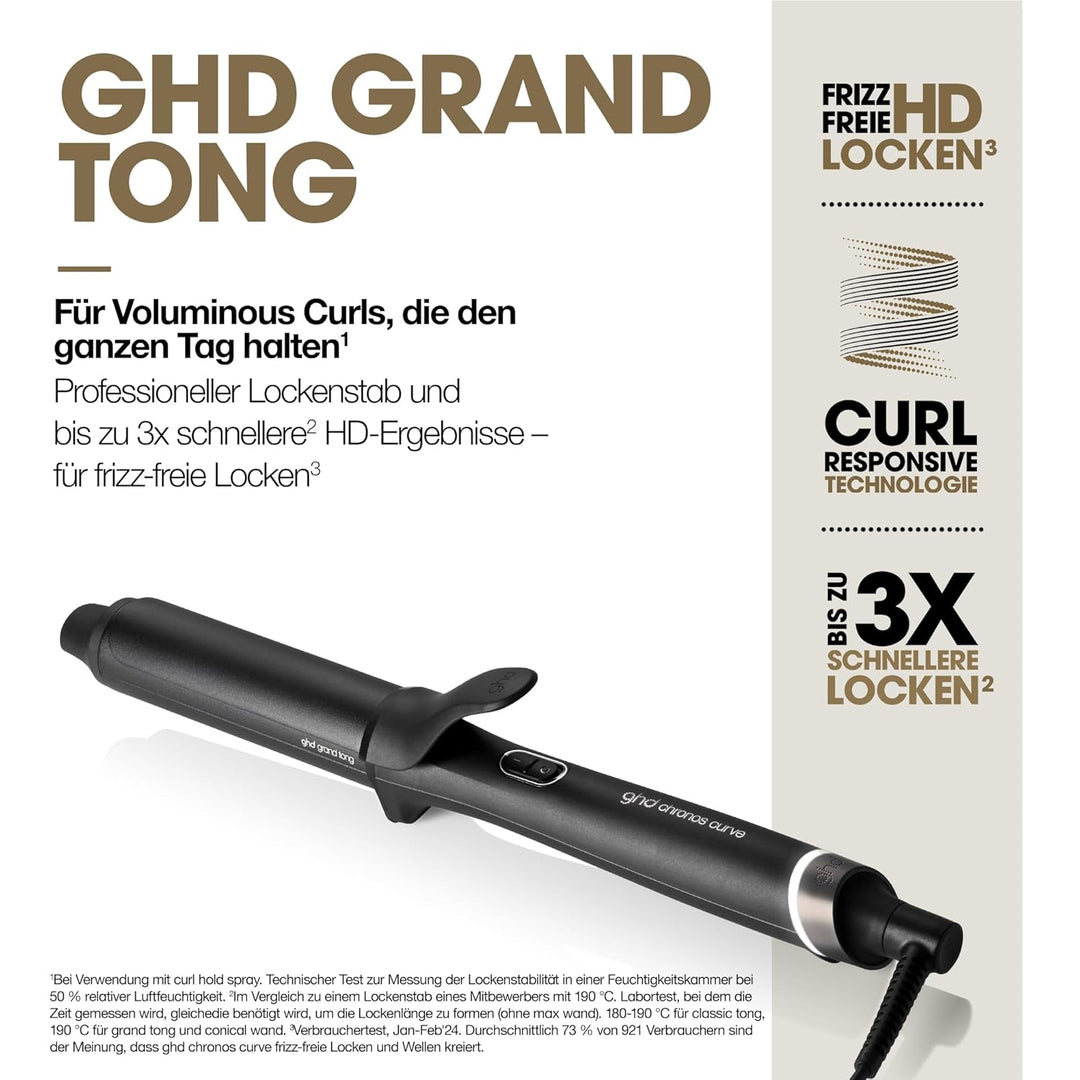 ghd chronos curve grand tong professioneller Lockenstab: Fortschrittlichster smarter Lockenstab, 32m