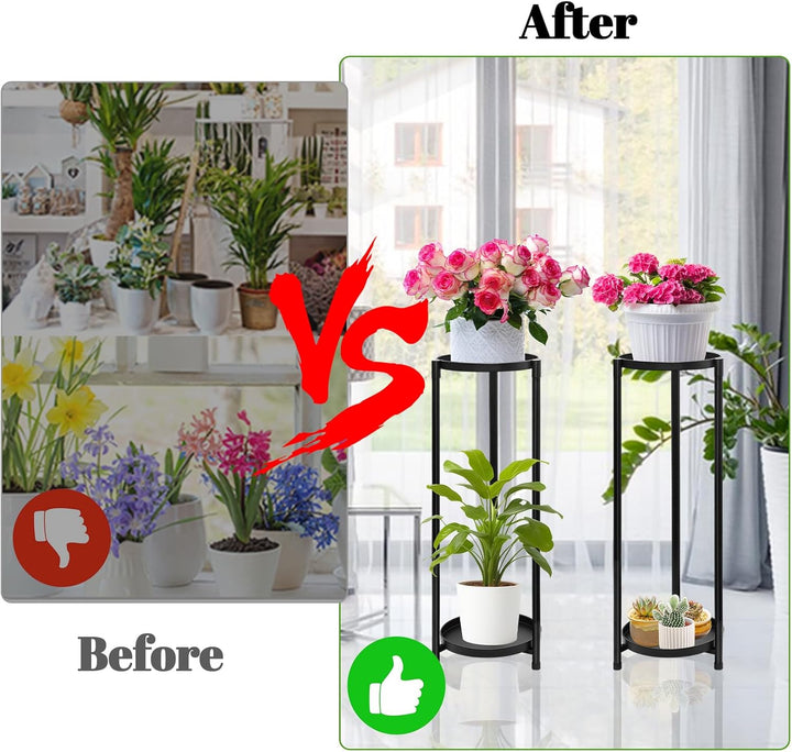 VeyFolzin.st Pflanzenständer Metall Blumentopfständer, Blumentopf Ständer Blumentopfhalter, Drinnen