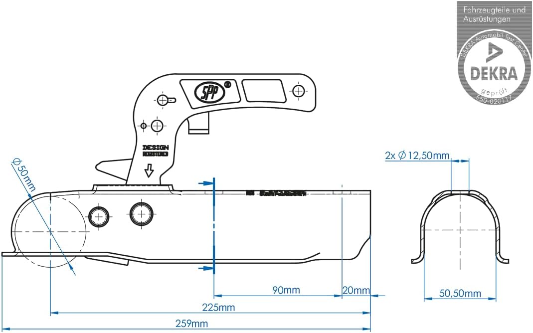 ProPlus 341013 Rundkugelkupplung, 50 mm