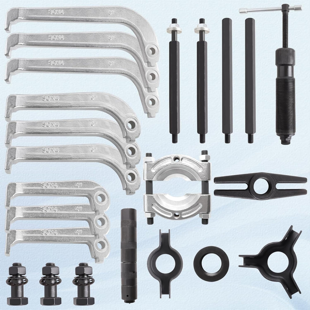Hydraulischer Abzieher Satz 2-armig und 3-armig, 22-TLG. 10 Tonnen Abziehkraft, Zahnradzieher Entfer