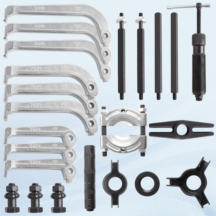 Hydraulischer Abzieher Satz 2-armig und 3-armig, 22-TLG. 10 Tonnen Abziehkraft, Zahnradzieher Entfer
