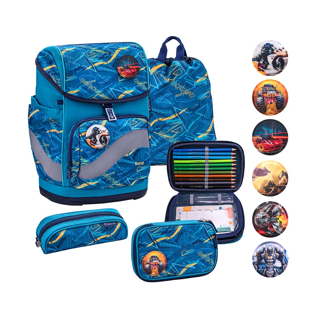 Belmil Smarty Plus Premium Schulranzen Set 405-51/P/S Baltic