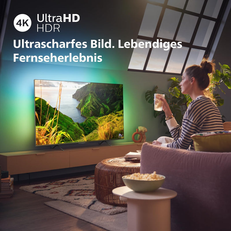 Philips Smart TV | 55PUS8108/12 | 139 cm (55 Zoll) 4K UHD LED Fernseher | 60 Hz | HDR | Dolby Vision