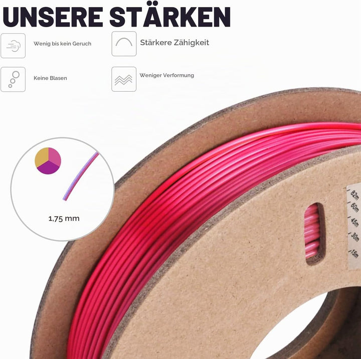 ERYONE PLA Filament 1.75mm,3D Drucker filament bundle,Multi Color Pack 3D Printer Filament PLA+/-0.0