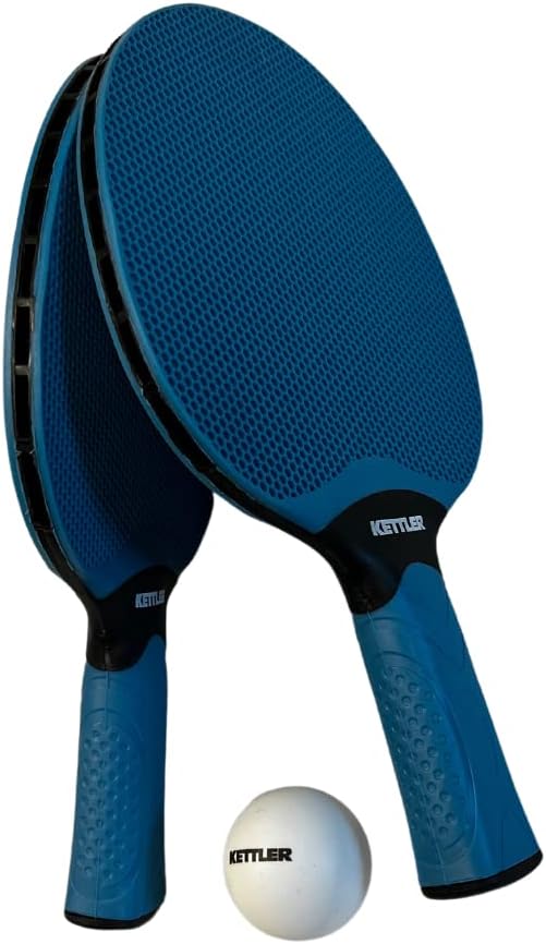KETTLER Outdoor Tischtennisschläger Set I 2 wetterfeste Schläger I Inklusive 6 Bälle