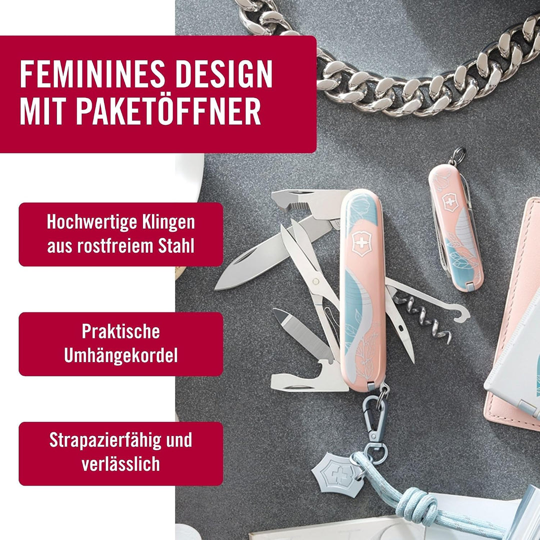 Victorinox Taschenmesser Companion, 16 Funktionen, Swiss Made, Multitool für Frauen, Inkl. Geschenkb