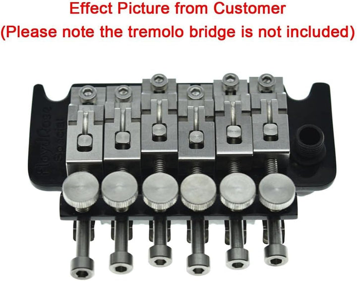 KAISH Tremolo-Steg-Sattel und Schrauben für Floyd Rose Tremolos aus Edelstahl mit doppelter Verriege