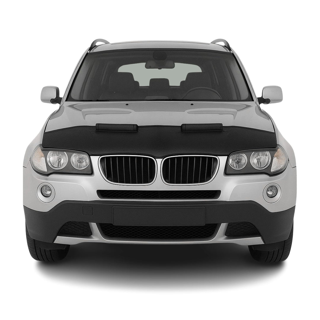 Haubenbra Steinschlagschutz Bonnet Bra kompatibel mit BMW X1 E83 2003-2010 Schwarz Halb Schwarz / Ha