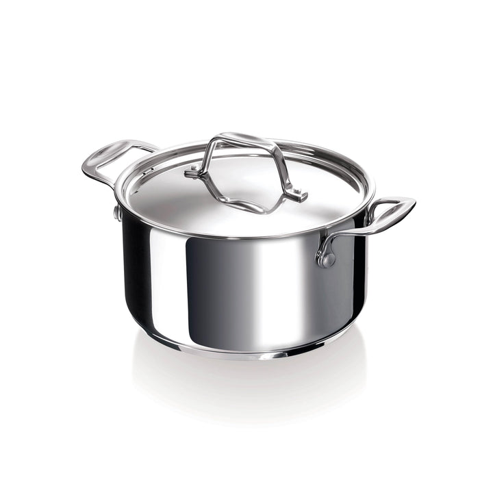 Beka Chef Kochtopf mit Deckel 26 cm, Edelstahl, silber