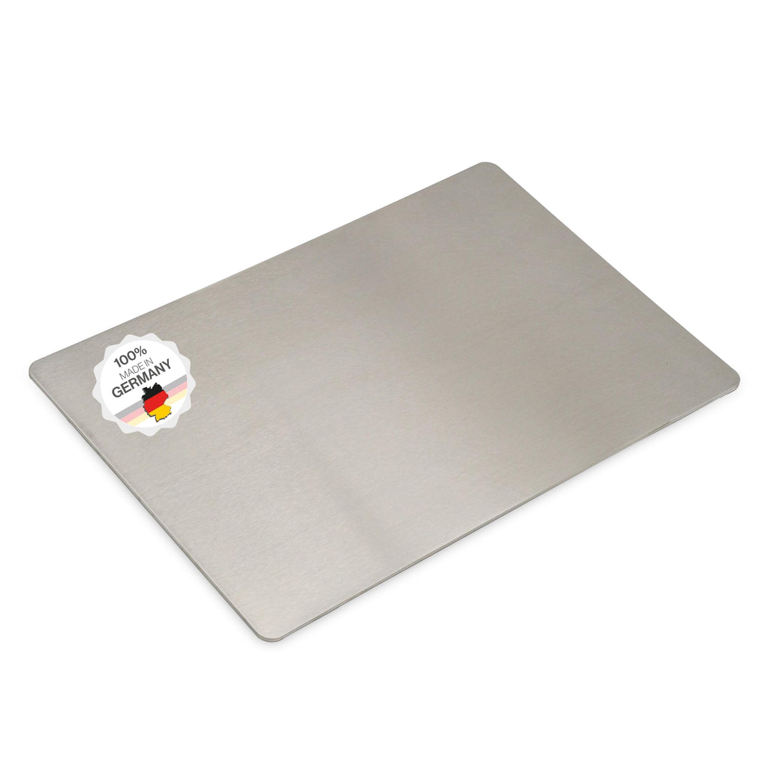 Edelstahl Schneidebrett - Für Fleisch, Fisch &amp; Gemüse - Hygienisches Schneidbrett Metall - Stahl Bre