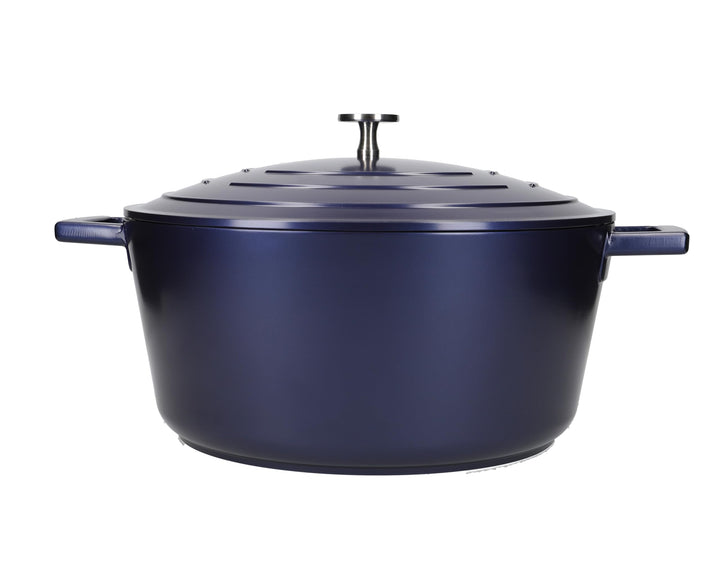 MASTERCLASS MCMCRD28BLU Leichte Auflaufform mit Deckel, Aluminium, blaumetallic 5 Litre/28 cm Einzel