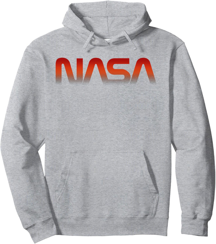 NASA Red Logo Fade Text Pullover Hoodie