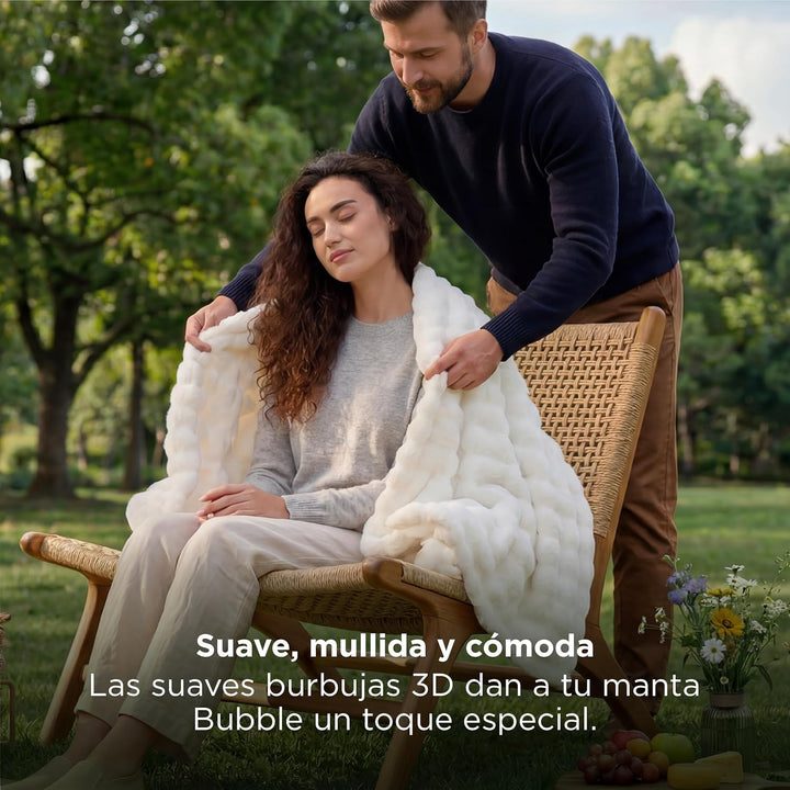 BEDSURE Kuscheldecke Flauschig Bubble Decke - Geschenke für Frauen Sofadecke, Wolldecke & Fleecedeck