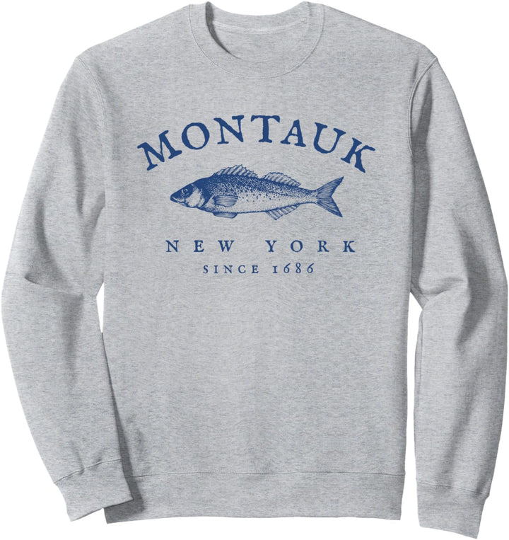 Retro Montauk New York Fischen Sweatshirt