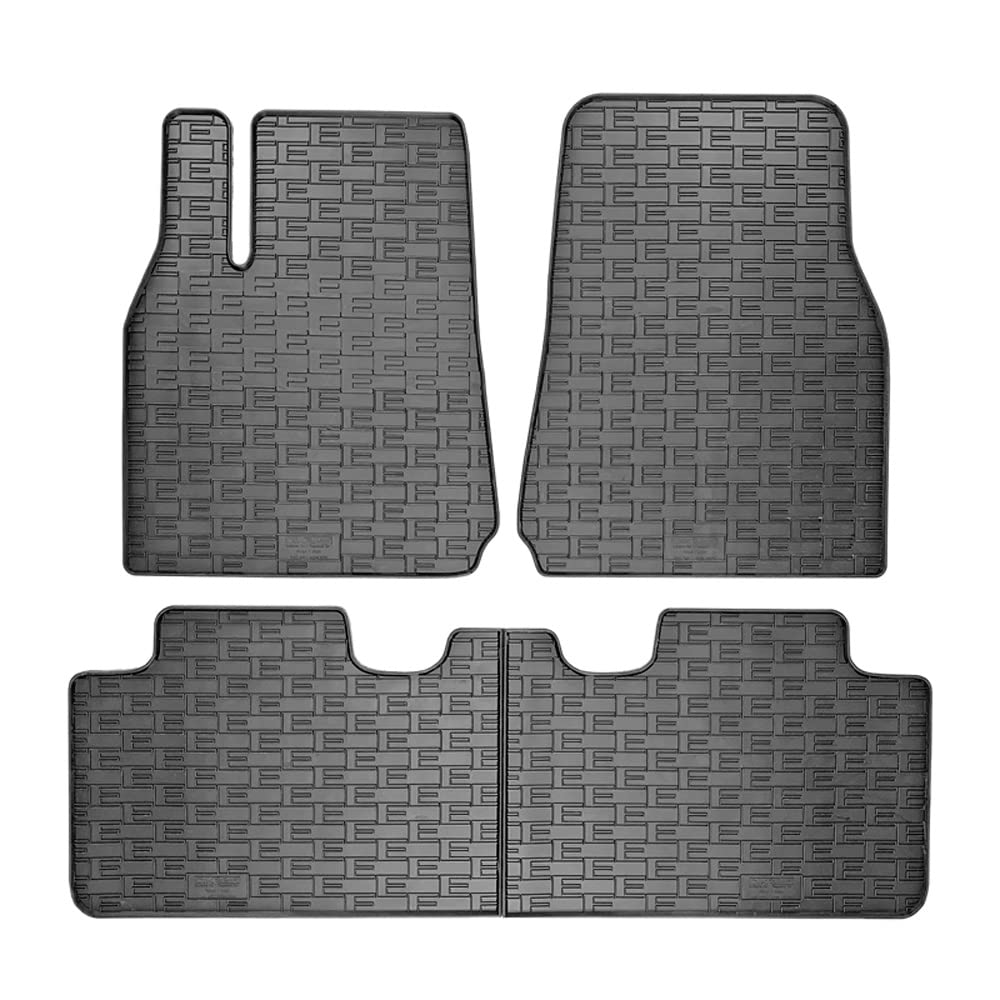 AUTO-STYLE Satz Gummimatten kompatibel mit Tesla Model Y 2020- (3-teilig + Montagesystem)
