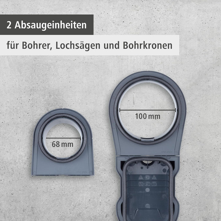 wolfcraft Absaugsystem HSD 68/100-5954000 - Universell einsetzbare Staubabsaugung – ideal für Arbeit