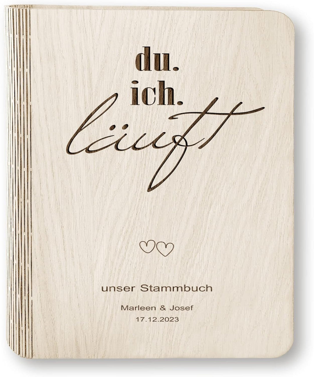 Stammbücher Holz Stammbuch der Familie personalisiert Idula Holzbuch A5 oder A4 Familienstammbuch He