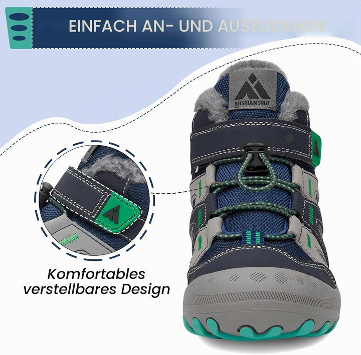 Mishansha Winterschuhe Jungen Winterstiefel Mädchen Boots Kinder Warme Gefüttert Schneestiefel Outdo