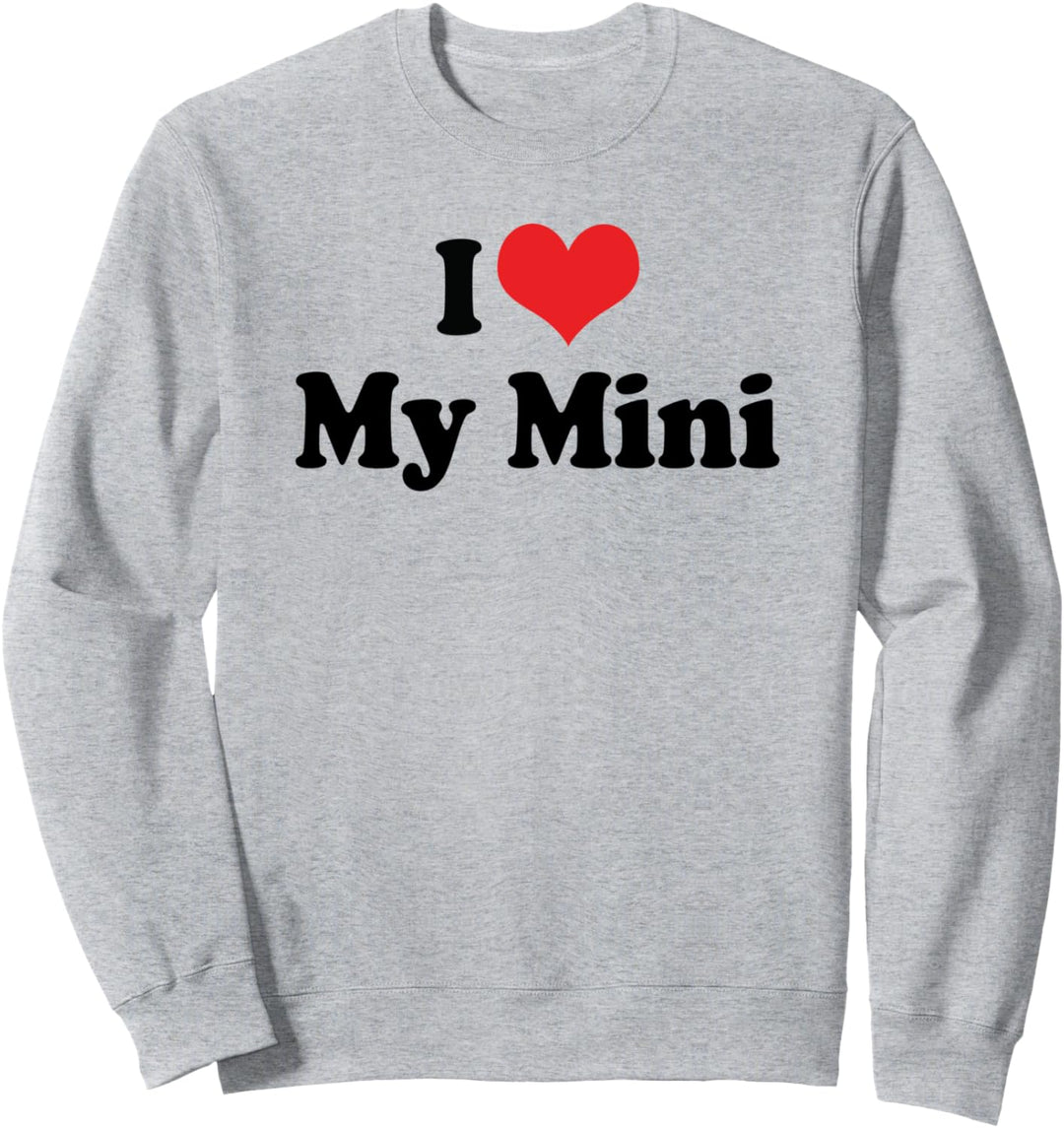 Ich liebe Red Heart, mein britisches Mini-Auto Sweatshirt