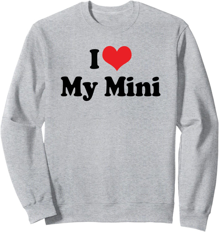 Ich liebe Red Heart, mein britisches Mini-Auto Sweatshirt
