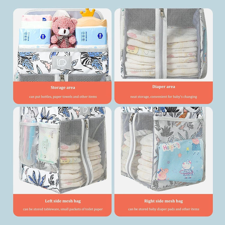 Wickeltisch-Windel-Organizer – Krippen-Windel-Organizer für Babysachen | Kinderzimmer-Organizer für